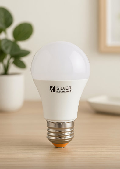 Spherical LED Light Bulb Silver Electronics 980927 E27 10W Warm light 10 W