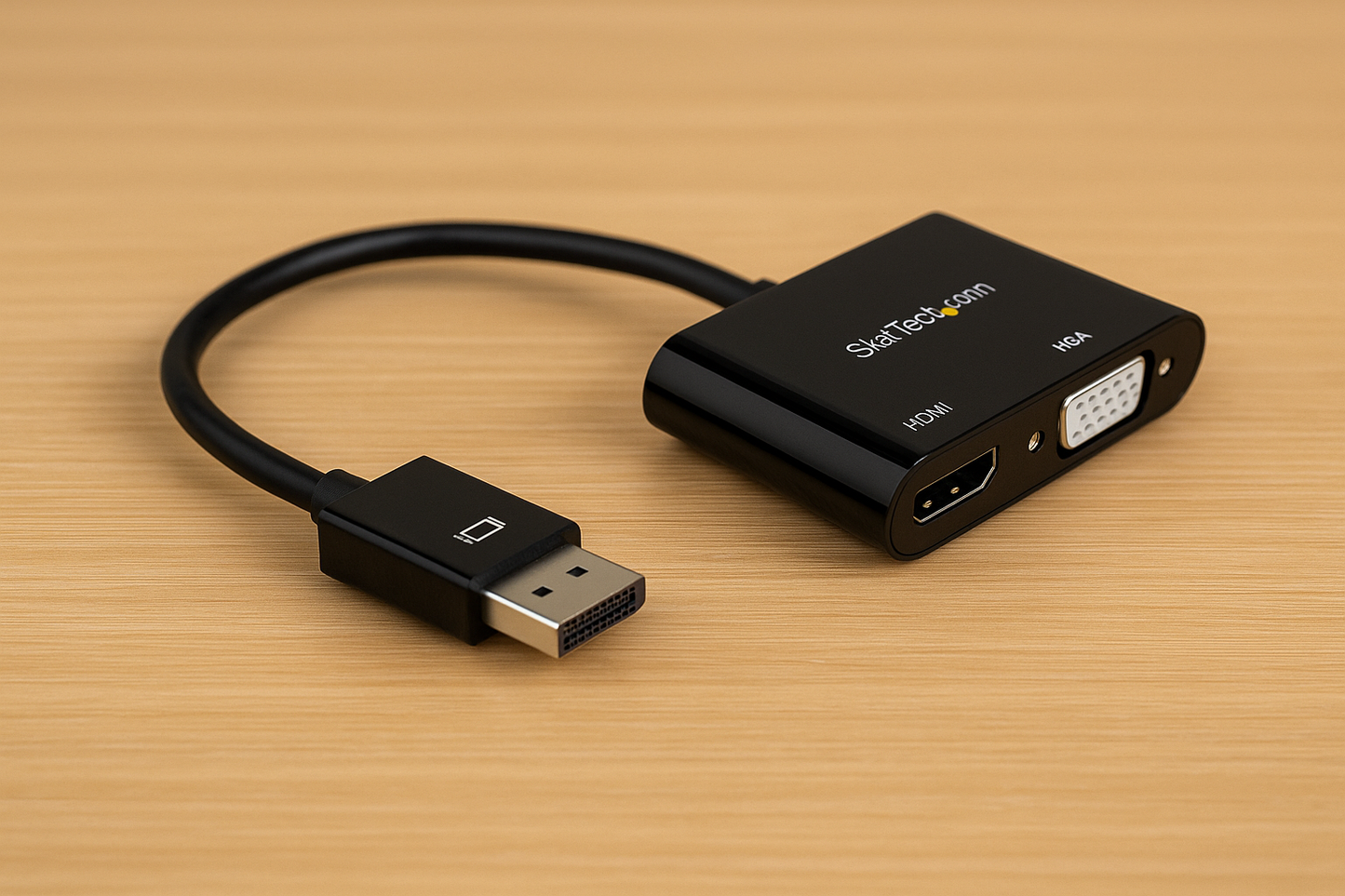 Display Port to HDMI/VGA Adapter Startech DP2VGAHD20           4K Ultra HD Black