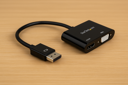 Display Port to HDMI/VGA Adapter Startech DP2VGAHD20           4K Ultra HD Black
